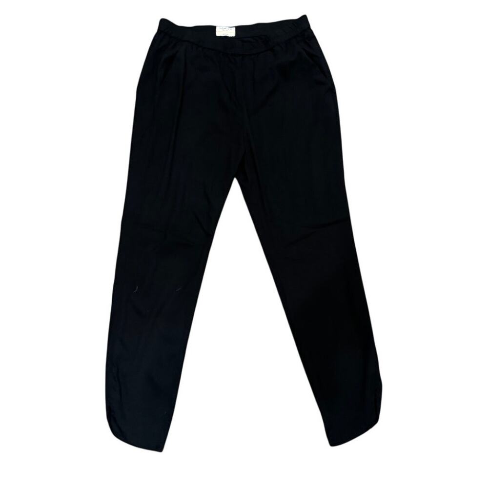 Black Elastic-Waist Women's Pants - Picture 3 of 7